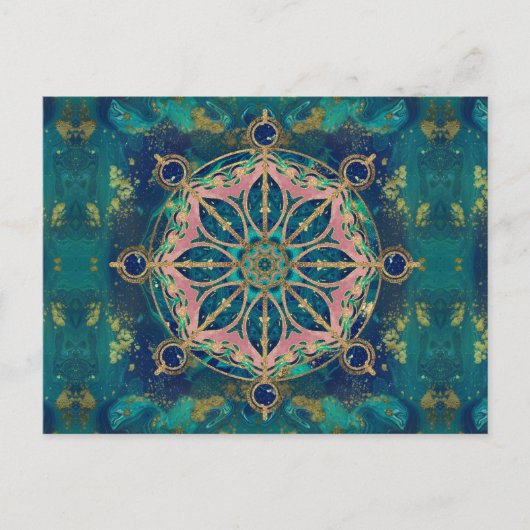 ダルマチャクラジェムストーン&金ゴールド ポストカード (正面)
