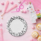 ダルマチン点パターン ペーパープレート (パーティー)