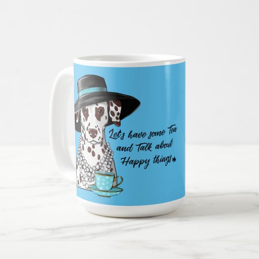 ダルマティアンお茶のマグカップを持って行こう コーヒーマグカップ (正面左)