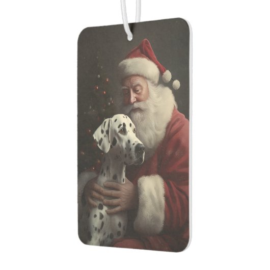 ダルマティアンウィズサンタクロースフェスティバルクリスマス カーエアーフレッシュナー (左)