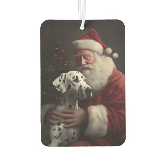 ダルマティアンウィズサンタクロースフェスティバルクリスマス カーエアーフレッシュナー (裏面)