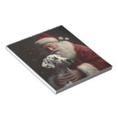 ダルマティアンウィズサンタクロースフェスティバルクリスマス ノートパッド (アングル)