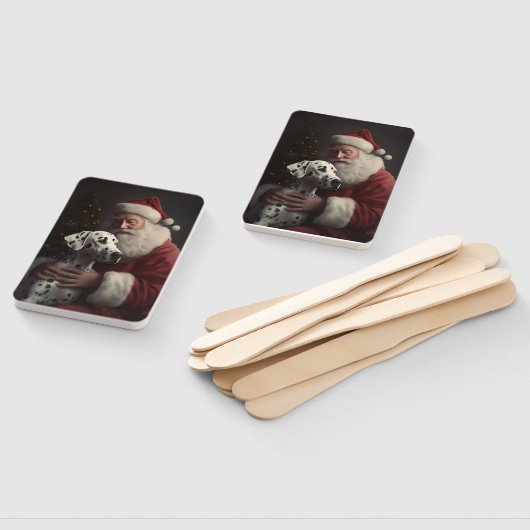 ダルマティアンウィズサンタクロースフェスティバルクリスマス ハンドファン (組立なし)