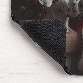 ダルマティアンウィズサンタクロースフェスティバルクリスマス マウスパッド (コーナー)