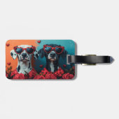 ダルマティアンウィズハートバラバレンタインデー ラゲッジタグ (裏面横)