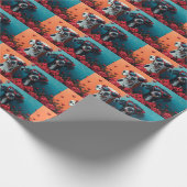 ダルマティアンウィズハートバラバレンタインデー ラッピングペーパー (角)