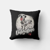 ダルマティアンウィズポーヴィンテージ愛犬家デザイン クッション (正面)