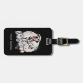 ダルマティアンウィズポーヴィンテージ愛犬家デザイン ラゲッジタグ (正面横)