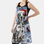 ダルマティアンウィンターワンダーランドクリスマスジョイ エプロン (インサイチュ)