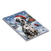 ダルマティアンウィンターワンダーランドクリスマスジョイ ノートブック (右側)