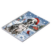 ダルマティアンウィンターワンダーランドクリスマスジョイ ノートブック (左側)