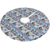 ダルマティアンウィンターワンダーランドクリスマスジョイ ブラッシュドポリエステルツリースカート (アングル)