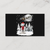 ダルマティアンオンスノークリスマスムーン照明サンタハ 名刺 (裏面)