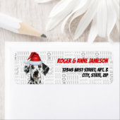 ダルマティアンクリスマスドッグ差出人住所 ラベル (インサイチュ)