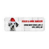 ダルマティアンクリスマスドッグ差出人住所 ラベル (正面)