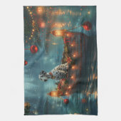 ダルマティアンクリスマスフェスティバル航海 キッチンタオル (縦)