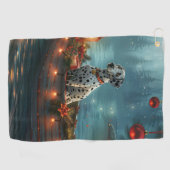 ダルマティアンクリスマスフェスティバル航海 ゴルフタオル (横)