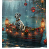 ダルマティアンクリスマスフェスティバル航海 シャワーカーテン (正面)