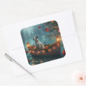 ダルマティアンクリスマスフェスティバル航海 スクエアシール (封筒)