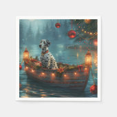 ダルマティアンクリスマスフェスティバル航海 スタンダードカクテルナプキン (正面)