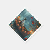 ダルマティアンクリスマスフェスティバル航海 スタンダードカクテルナプキン (角)