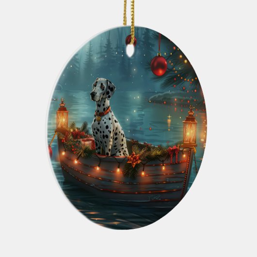 ダルマティアンクリスマスフェスティバル航海 セラミックオーナメント (右)