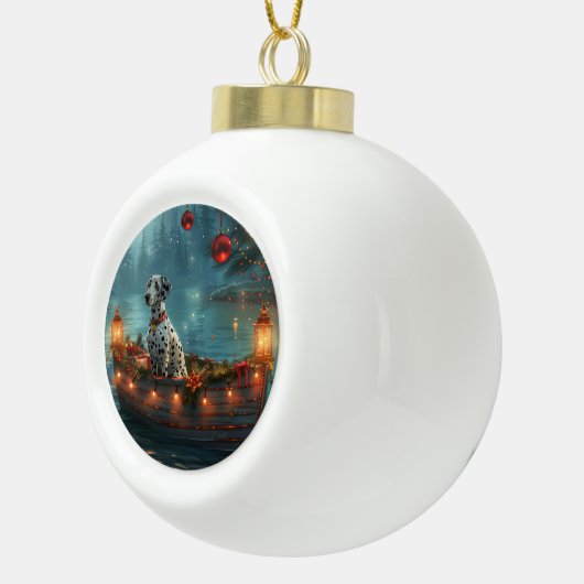ダルマティアンクリスマスフェスティバル航海 セラミックボールオーナメント (右)