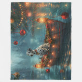 ダルマティアンクリスマスフェスティバル航海 フリースブランケット (正面)