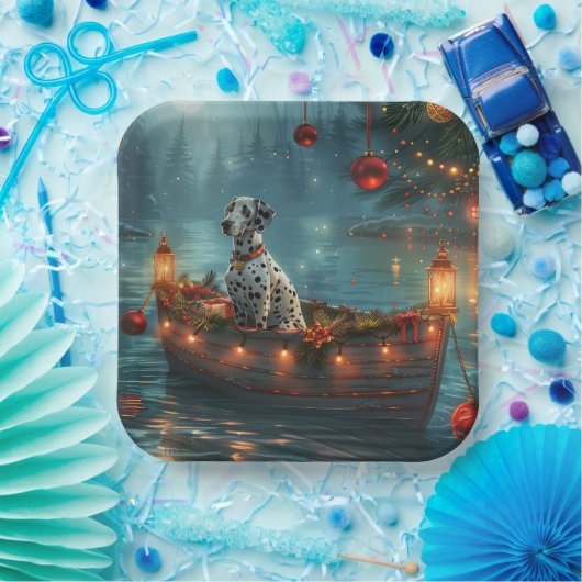 ダルマティアンクリスマスフェスティバル航海 ペーパープレート (パーティー)