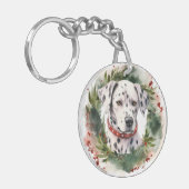 ダルマティアンクリスマスリースフェスティバルカップ キーホルダー (正面左)