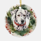 ダルマティアンクリスマスリースフェスティバルカップ セラミックオーナメント (正面)