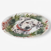 ダルマティアンクリスマスリースフェスティバルカップ ペーパープレート (アングル)