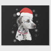 ダルマティアンサタンクリスマスキッズボーイズガールズギフト ラッピングペーパー (フラット)