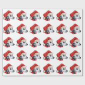 ダルマティアンサンタズヘルパー ラッピングペーパー (フラット)