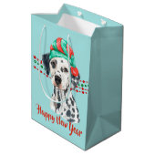 ダルマティアンサンタハットホリデーストリングビーズ ミディアムペーパーバッグ (裏面アングル)