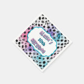 ダルマティアンスポットパステルウォーターカラー誕生日 スタンダードカクテルナプキン (角)