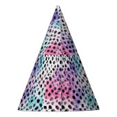 ダルマティアンスポットパステルウォーターカラー誕生日 パーティーハット (裏面)