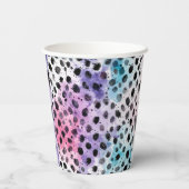 ダルマティアンスポットパステルウォーターカラー誕生日 紙コップ (裏面)