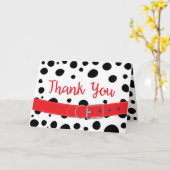 ダルマティアンスポット誕生日サンキューユー カード (黄色い花)