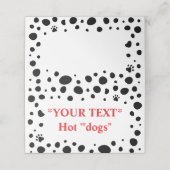 ダルマティアンスポット誕生日フードテント プレイスカード (外部開封)