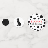 ダルマティアンスポット誕生日 コンフェッティ (正面)