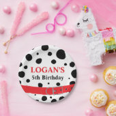 ダルマティアンスポット誕生日 ペーパープレート (パーティー)