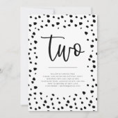 ダルマティアンセカンドバースデー招待状 招待状 (正面)