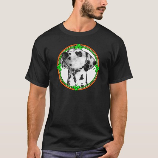 ダルマティアンセントパトリックの日 Tシャツ (正面)