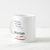 ダルマティアントラベルリーシュ コーヒーマグカップ (正面左)