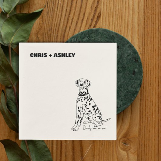 ダルマティアンドッグカクテルナプキ結婚ン スタンダードカクテルナプキン