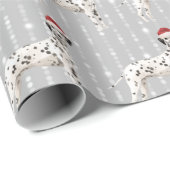 ダルマティアンドッグクリスマスサンタハット ラッピングペーパー (ロールコーナー)