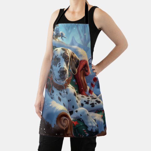 ダルマティアンドッグクリスマスフェスティバル エプロン (インサイチュ)