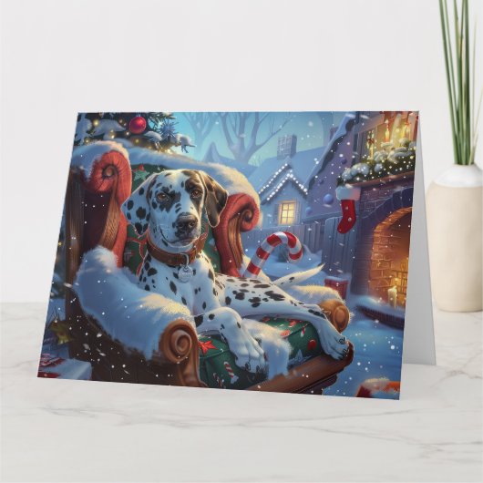 ダルマティアンドッグクリスマスフェスティバル カード (正面)