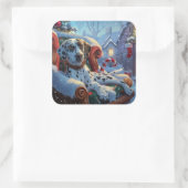 ダルマティアンドッグクリスマスフェスティバル スクエアシール (バッグ)